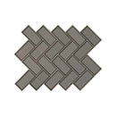 Champagne bevel herringbone 11.08X13.86 glass mesh mounted mosaic tile SMOT-GLS-CHBEHB8MM product shot multiple tiles close up view