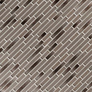 Champagne blend interlocking 11.75X12 glass mesh mounted mosaic tile SMOT-GLSIL-CHABLE6MM product shot multiple tiles angle view
