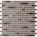 Champagne blend interlocking 11.75X12 glass mesh mounted mosaic tile SMOT-GLSIL-CHABLE6MM product shot multiple tiles close up view