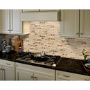 Champagne toast interlocking 12X12 glass metal stone mesh mounted mosaic tile SMOT-SGLSMTIL-CHATST4MM product shot wall view