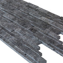 Charcoal Cambria Ledger 3D Panel 6.8"x20.8" Split-face Natural Marble Wall Tile - Full Truckload multiple panels closeup view