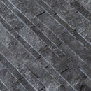 Charcoal Cambria Ledger 3D Panel 6.8"x20.8" Split-face Natural Marble Wall Tile - Full Truckload angle closeup view