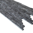 Charcoal Cambria Ledger 3D Panel 6.8"x20.8" Split-face Natural Marble Wall Tile - Full Truckload multiple panels profile view