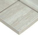 Charisma white 12X12 ceramic mesh monted mosaic tile NCHAWHI2X2 product shot profile view