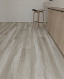 SPC Vinyl Rigid Core 7" Width 60" RL, 6mm Thick, 1.5mm IXPE Chromatic Smoke Fidelis Floors - Mazzia Collection Product shoot Floor view