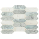Cienega springs 10x13.78 textured picket multi surface mesh mounted mosaic tile SMOT-SGLSPK-CIESPR6MM product shot single tile top view