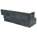 Coal canyon splitface ledger corner 6X18 natural quartzite wall tile LPNLQCOACAN618COR product shot multiple tiles close up view