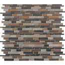 Cobrello interlocking 12X12 porcelain and stone mesh mounted mosaic floor and wall tile SMOT-SPIL-COBRELLO8MM product shot multiple tiles top view