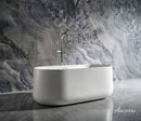 Cossue 61" Freestanding Acrylic Bathtub in White Villohome