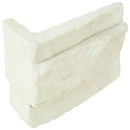 Copen snow corner stacked stone 9x19.5 natural manufactured stone LPNLECOPSNO4COR product shot profile view.