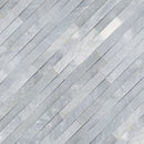 Cosmic gray 3d wave ledger panel 6"x24" honed marble wall tile LPNLMCOSGRY624-3DW product shot angle view