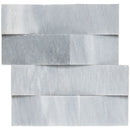 Cosmic gray 3d wave ledger panel 6"x24" honed marble wall tile LPNLMCOSGRY624-3DW product shot top view 8