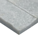 Cosmic gray ledger panel 6"x24" splitface marble wall tile LPNLMCOSGRY624 product shot profile view