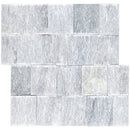 Cosmic gray ledger panel 6"x24" splitface marble wall tile LPNLMCOSGRY624 product shot top view