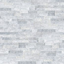 Cosmic gray ledger panel 6"x24" splitface marble wall tile LPNLMCOSGRY624 product shot wall view