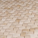Crema arched herringbone 12X12 polished marble mesh mounted mosaic tile SMOT-ARCH-CREM-HBP product shot multiple tiles angle view