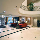 Crema marfil 18 in x 18 in classic honed marble floor and wall tile TCREMAR1818HSL product shot room view