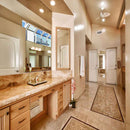 Crema marfil 18 in x 18 in classic polished marble floor and wall tile TCREMAR181850CL product shot bathroom view