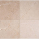 Crema marfil select 24 in x 24 in polished marble floor and wall tile TCREMAR242450SL product shot multiple tiles top view
