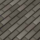 Crisson bevel subway peel and stick 12X12 glass mosaic tile SMOT-PNS-CRIBEV-4MM product shot multiple tiles angle view