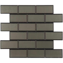 Crisson bevel subway peel and stick 12X12 glass mosaic tile SMOT-PNS-CRIBEV-4MM product shot multiple tiles close up view