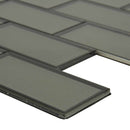 Crisson bevel subway peel and stick 12X12 glass mosaic tile SMOT-PNS-CRIBEV-4MM product shot profile view