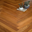 Solid Hardwood Brazilian Teak Cumaru Herringbone Smooth 3"x3/4" SHWSAC245 product shot table view