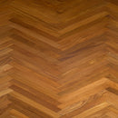 Solid Hardwood Brazilian Teak Cumaru Herringbone Smooth 3"x3/4" SHWSAC245 product shot wall view