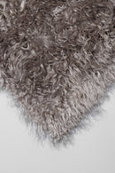 CURLY GOATSKIN RUG – Silver Grey