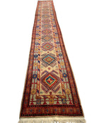 Antique Persian Lambran Runner Rug - 2'5" x 15'7" - Handwoven Wool, Circa 1930s