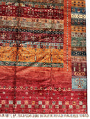 Afghani Khorjin Wool Rug – 7' x 9'10" – Vibrant Geometric & Tribal Patterns