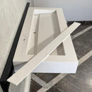 READY TO SHIP! Handcrafted Tiber Quartz Sink: Quartz Vanity Top (QU-100)