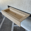 HANDCRAFTED CUSTOM TRAVERTINE SINK (TR-081)