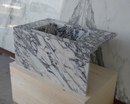 HANDCRAFTED CUSTOM CALACATTA VIOLA MARBLE SINK (NS-085)