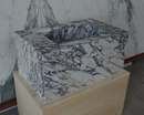 HANDCRAFTED CUSTOM CALACATTA VIOLA MARBLE SINK (NS-085)