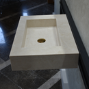 HANDCRAFTED LIGHT PEARL CUSTOM MARBLE SINK (NS-036)