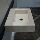 HANDCRAFTED LIGHT PEARL CUSTOM MARBLE SINK (NS-036)