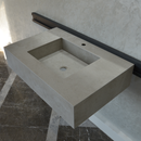 HANDCRAFTED INFINITY – CONCRETE GREY ENGINEERED PORCELAIN SINK (ES-054)