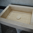 Custom Handmade Travertine Sink (TR-047)