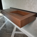 HANDCRAFTED INFINITY – METAL CORTEN ENGINEERED PORCELAIN SINK (ES-058)