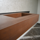 HANDCRAFTED INFINITY – METAL CORTEN ENGINEERED PORCELAIN SINK (ES-058)