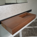HANDCRAFTED INFINITY – METAL CORTEN ENGINEERED PORCELAIN SINK (ES-058)