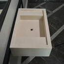 Custom Handmade Light Pearl Marble Sink (NS-079)