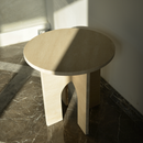 Travertin Coffee Table, Round Marble Coffee Table, Luxury Side Table, Elegant Coffee Table for Living Room, Marble Side Table