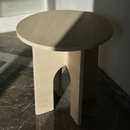 Travertin Coffee Table, Round Marble Coffee Table, Luxury Side Table, Elegant Coffee Table for Living Room, Marble Side Table