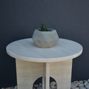 Travertin Coffee Table, Round Marble Coffee Table, Luxury Side Table, Elegant Coffee Table for Living Room, Marble Side Table