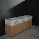 HANDCRAFTED MATERIA - CORCHIA GOLD PORCELAIN DOUBLE SINK (ES-133)