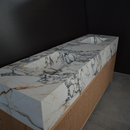 HANDCRAFTED MATERIA - CORCHIA GOLD PORCELAIN DOUBLE SINK (ES-133)