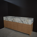 HANDCRAFTED MATERIA - CORCHIA GOLD PORCELAIN DOUBLE SINK (ES-133)