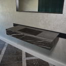 HANDCRAFTED CUSTOM PIETRA GREY MARBLE SINK (NS-081)